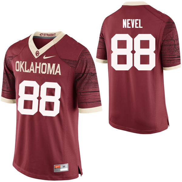 Men Oklahoma Sooners #88 Chase Nevel College Football Jerseys Limited-Crimson
